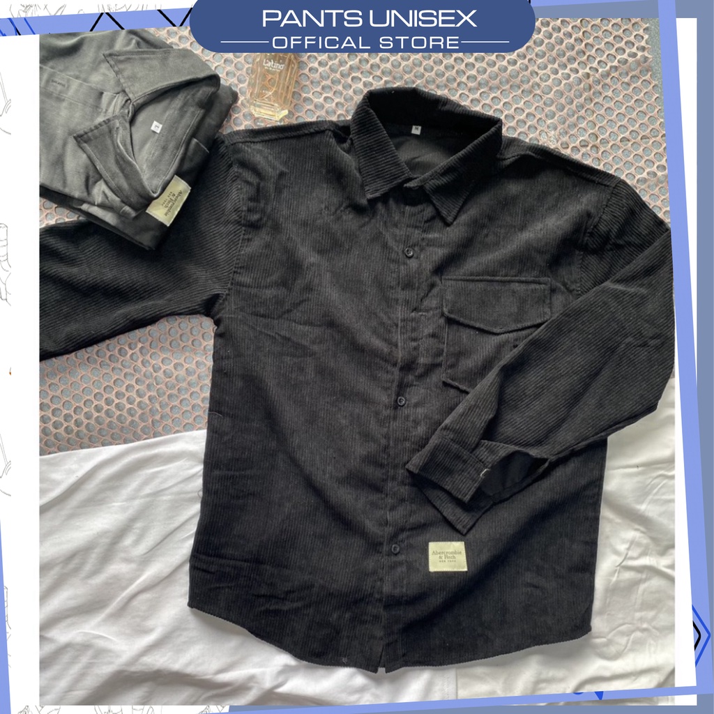 ⚡ Áo Sơmi Nhung Kupi form rộng/Nam Nữ Unisex Pantsunisex✨