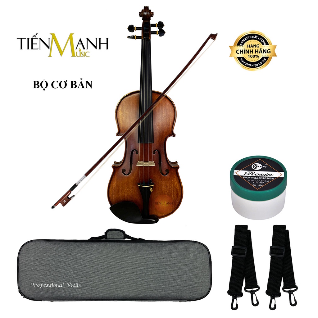 [Hàng Xuất Âu] Đàn Violin Amati Vân Thật VF300 Size 4/4, 3/4, 1/2, 1/4, 1/8, 1/10, 1/16 - Vĩ Cầm VF-300 Vi-ô-lông Violon