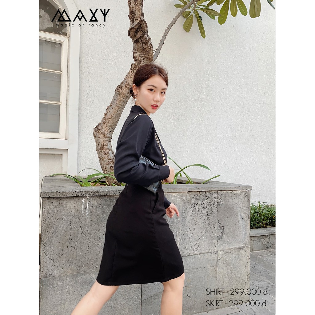 Chân váy dài ngang gối công sở basic skirt Maxy Workshop | BigBuy360 - bigbuy360.vn