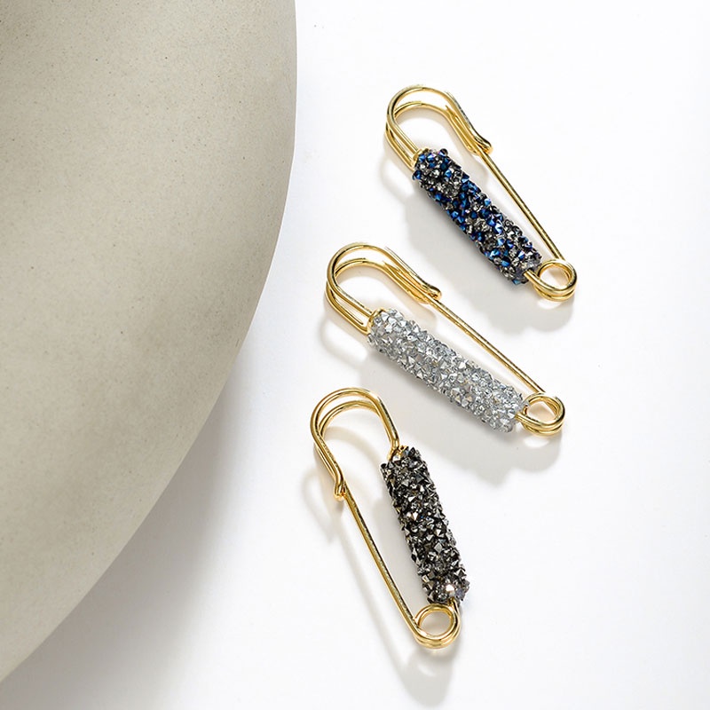 Trâm Cài Áo Đính Đá Bằng Kim Loại Cho Nữ