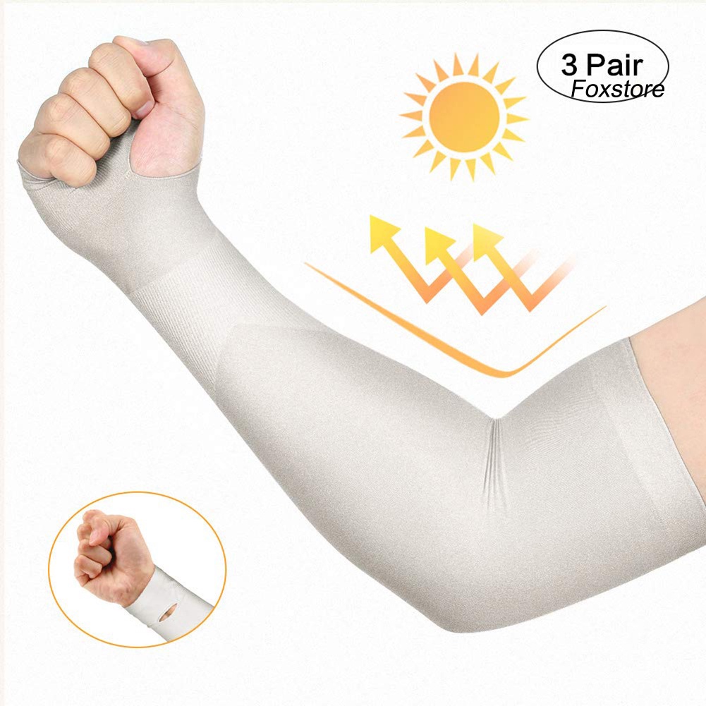 Set 3 Đôi Găng Tay Thể Thao Thoáng Khí Chống Tia Uv