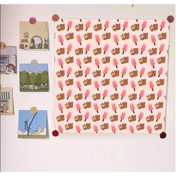 Tranh vải treo tường avocado TVTT3 quả bơ trà sữa yakult hoa cúc GD bò sữa 45x45cm