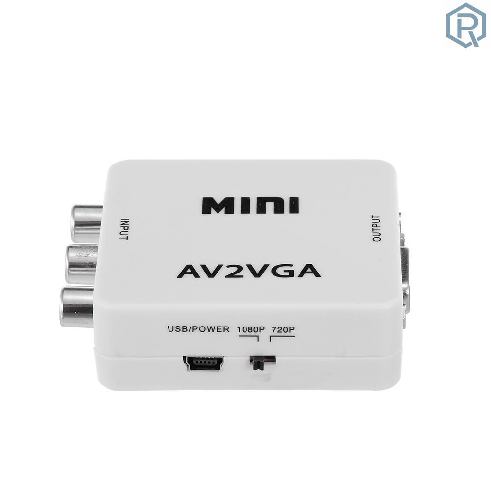 Bộ Chuyển Đổi Av Sang Vga 1080p Hd Mini Vga