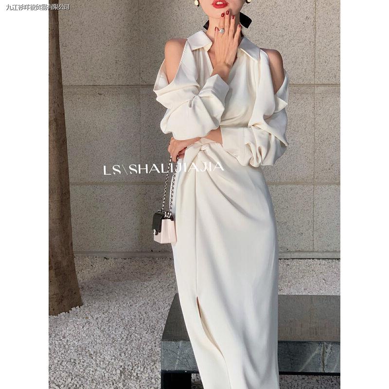 Đầm Dáng Ôm Hở Vai Phong Cách Phương Tây Thời Trang Xuân Thu Hàng Mới Chất Lượng Cao Thiết Kế Phong Cách Phương Tây Cho Nữ