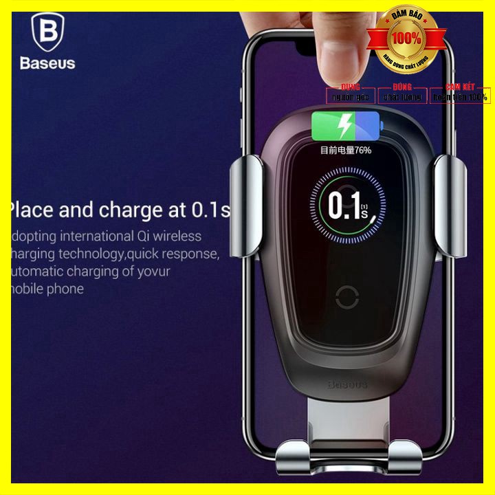 Giá đỡ điện thoại kiêm sạc nhanh không dây nhãn hiệu Baseus trên ô tô WXYL-B0A - Bảo hành 6 tháng | WebRaoVat - webraovat.net.vn