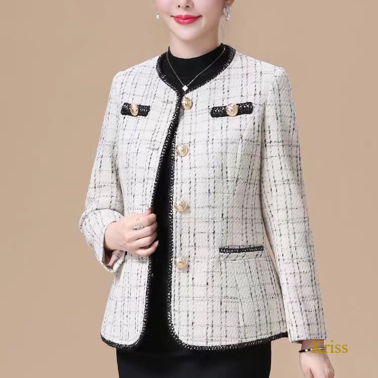 Áo khoác thiết kế mới thời trang xuân thu cho phụ nữ trung niên 50 tuổi