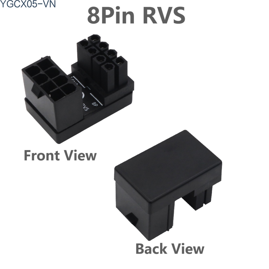 Đầu Chuyển Đổi Nguồn Atx 8pin / 6pin Sang 8pin / 6pin 180 Độ Cho Máy Tính / Đồ Họa | BigBuy360 - bigbuy360.vn