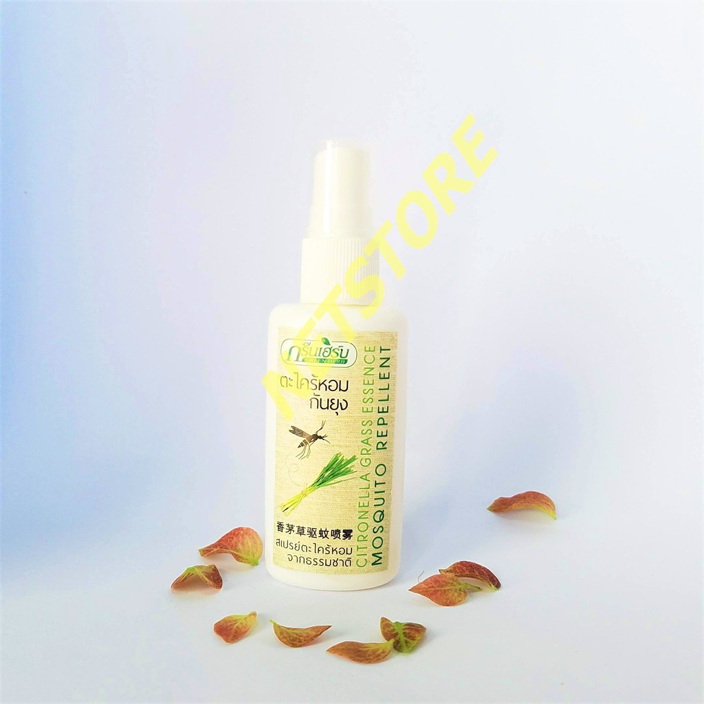 Xịt Chống Muỗi Tinh Dầu Sả Green Herb Thái Lan 40ml (dùng được cho bé & người lớn)