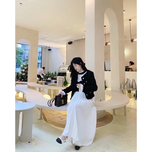 Chân váy xếp ly 2 lớp