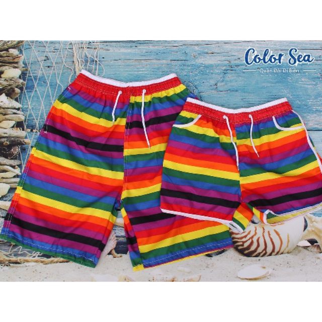 Combo 10 quần đi biển sọc 7992