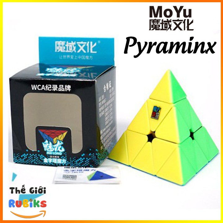 Rubik Pyraminx Stickerless MoYu MeiLong MFJS Pyramid Tam Giác