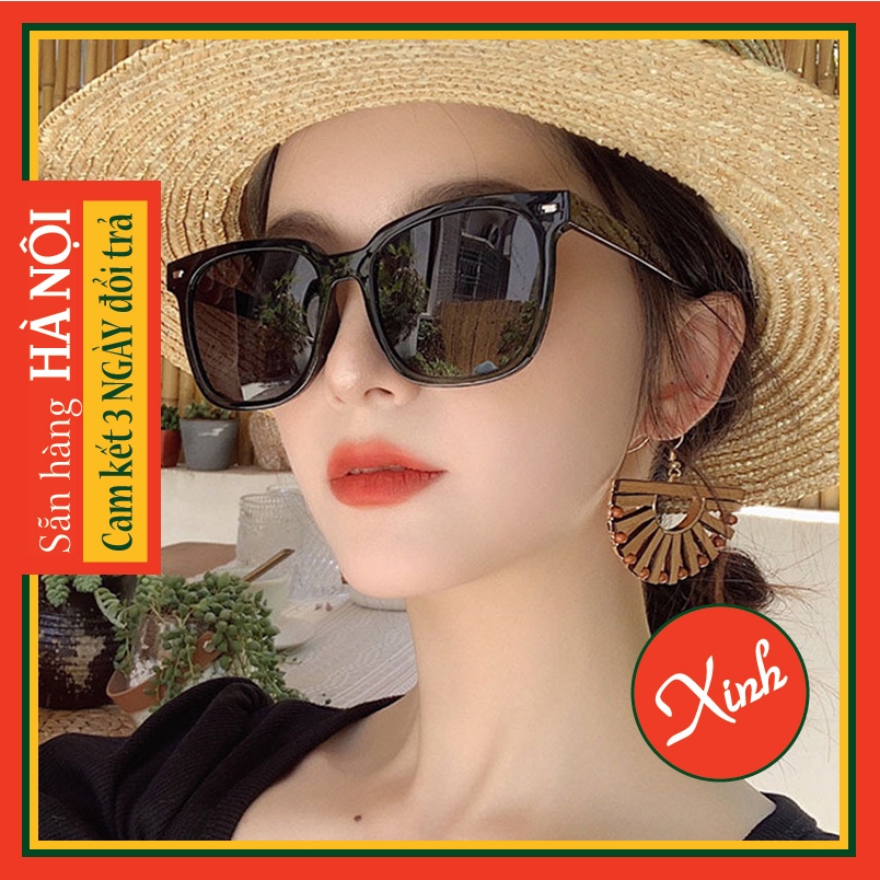 Kính mát chống nắng chống bụi nữ gọng nhựa size to kính gương nhiều màu
