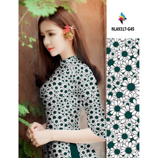 vải áo dài hoa nhí