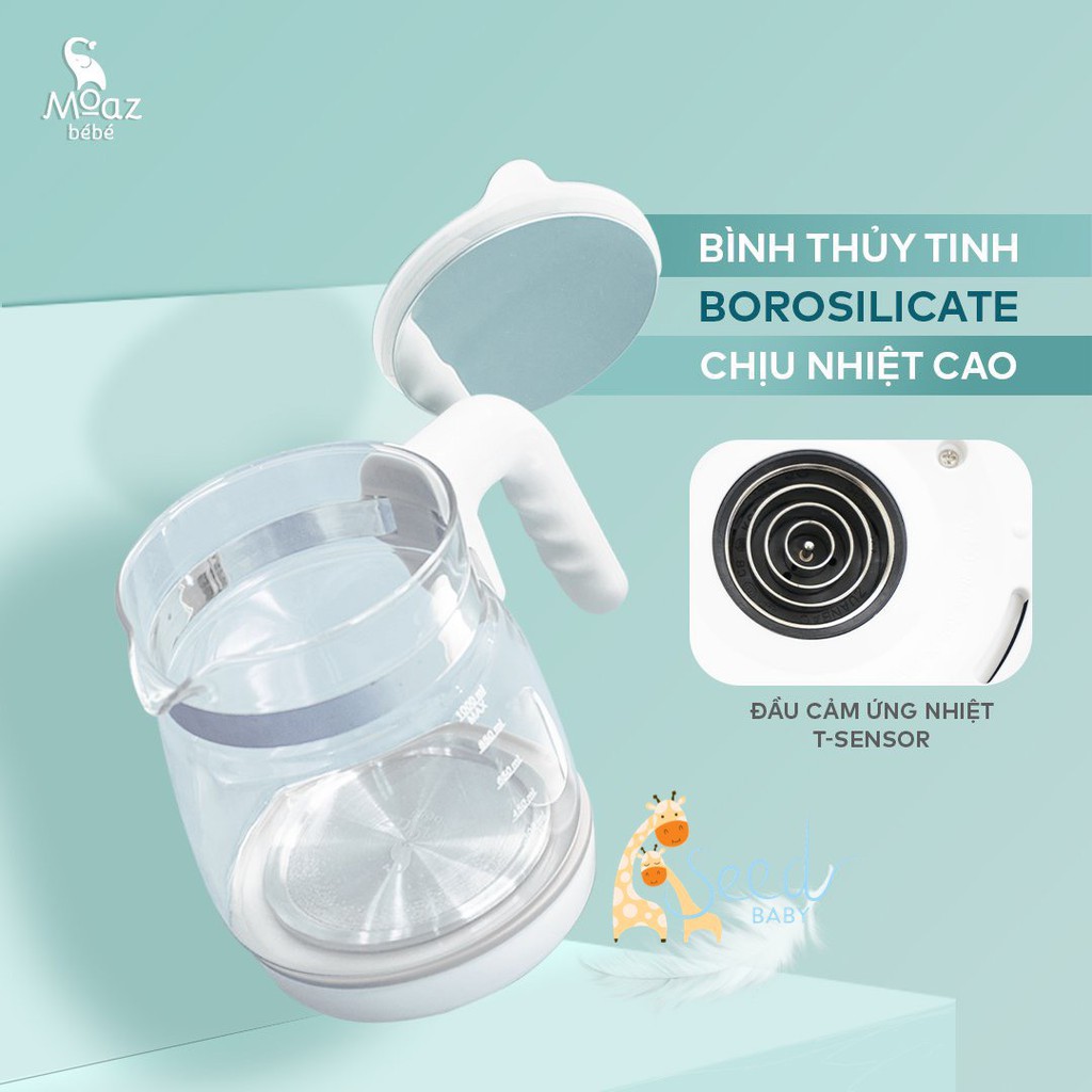 Ấm đun nước điều chỉnh nhiệt độ pha sữa MOAZBEBE - SEED BABY