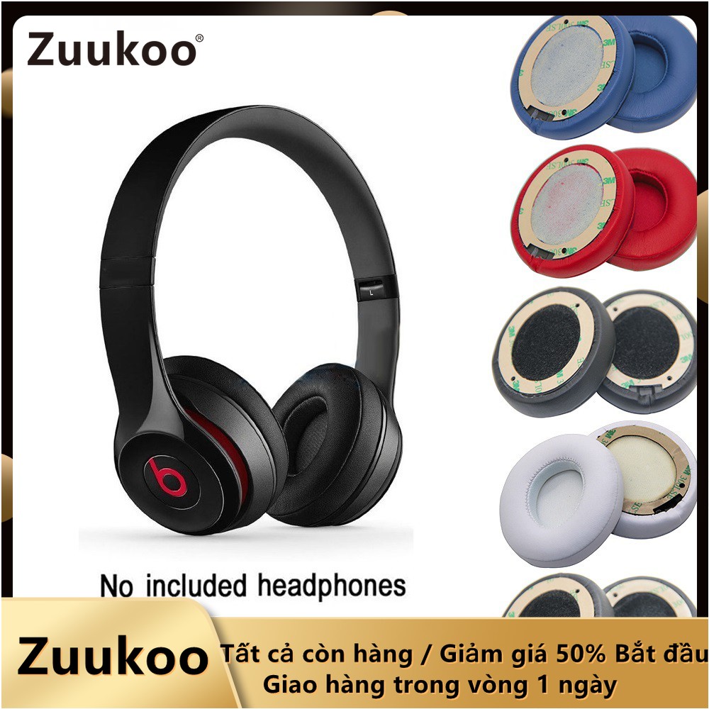 Cặp đệm chuyên dụng thay thế cho tai nghe Beats Solo 2 3 Bộ 2 mút tai nghe chụp tai thay thế cho Skullcandy Crusher