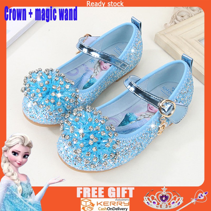 Giày Búp Bê Công Chúa Elsa Thời Trang Cho Bé Gái