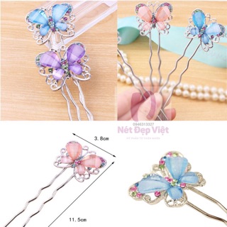 Trâm Cài Tóc Hình Bướm Đính Đá