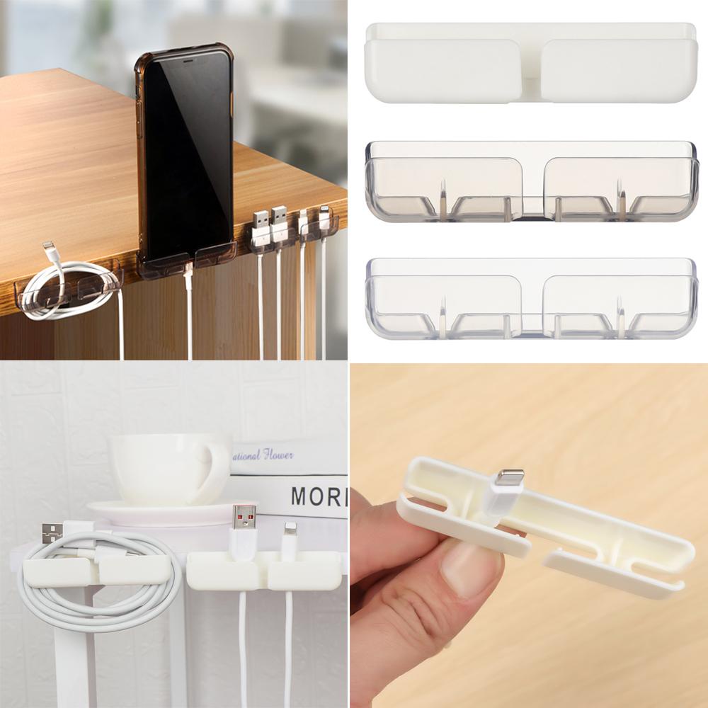 LANSEL Bộ 3 Kẹp Cố Định Dây Cáp Điện Thoại Tự Dính Để Bàn