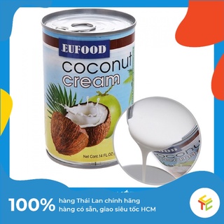 Nước Cốt Dừa Đậm Đặc Eufood Coconut Cream hàng nhập khẩu Thái Lan loại 165ml & 400ml