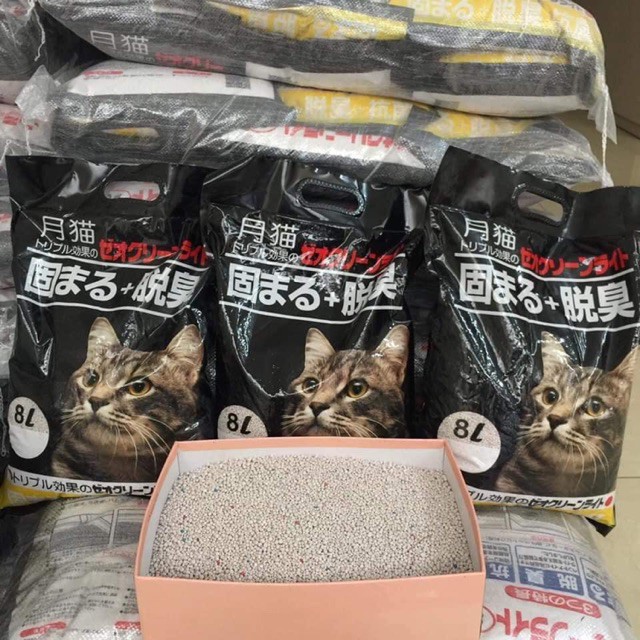 Cát Nhật Đen Bao 16L - Cát Vệ Sinh Cho Mèo Khử Mùi Tốt