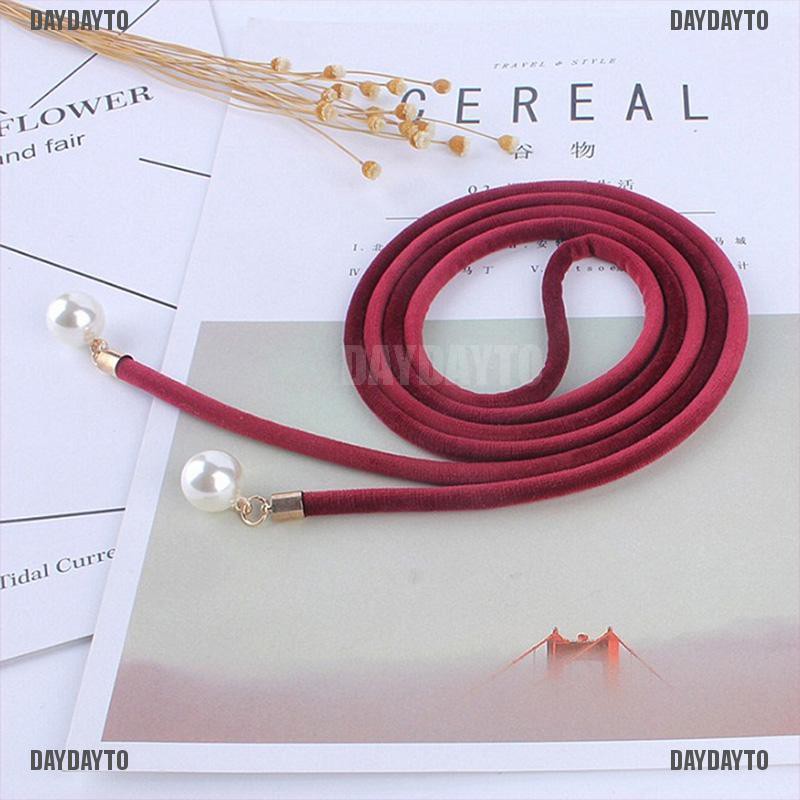 Thắt Lưng Dây Tua Rua Thắt Nút Đính Ngọc Trai Cổ Điển Cho Nữ