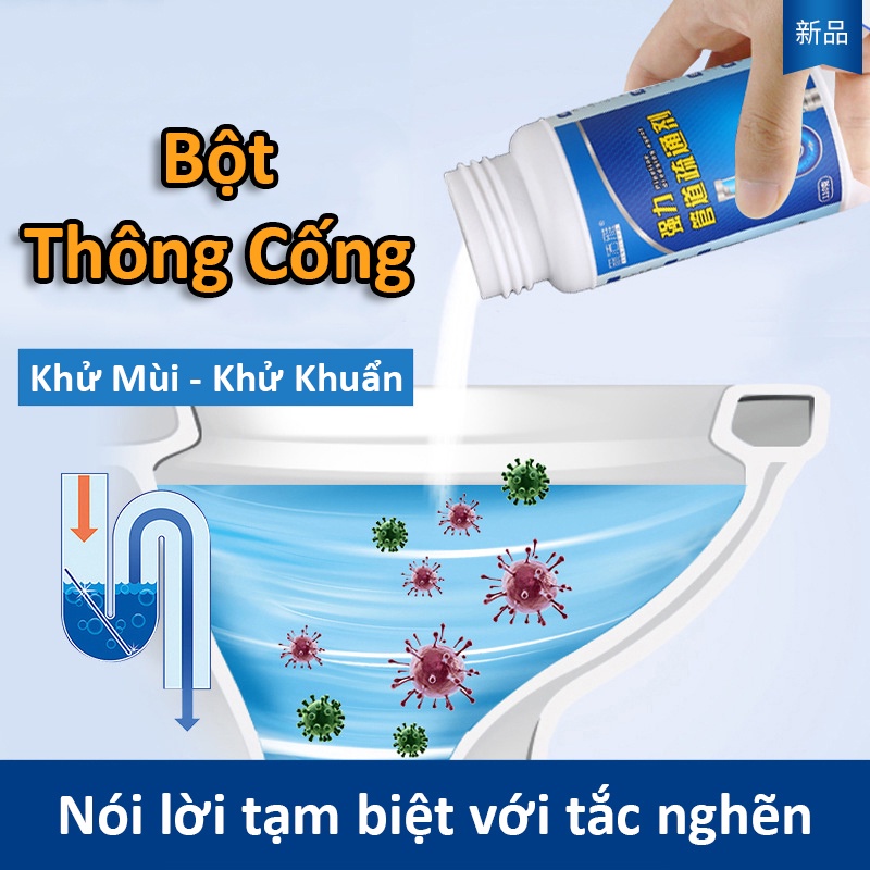 Bột Thông Cống Cực Mạnh Đa Năng ( Khử Khuẩn Khư Mùi Thông Bồn Cầu, Tắc Bồn Rửa Chén, Ống Cống ... Sỉ Giá Rẻ ChuanMua )
