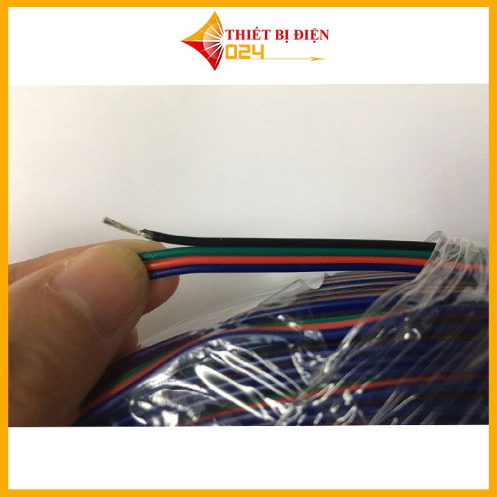 Dây Điện Dẹt 4 Màu Khác Nhau Cho Đèn LED RGB 4 pin 22AWG