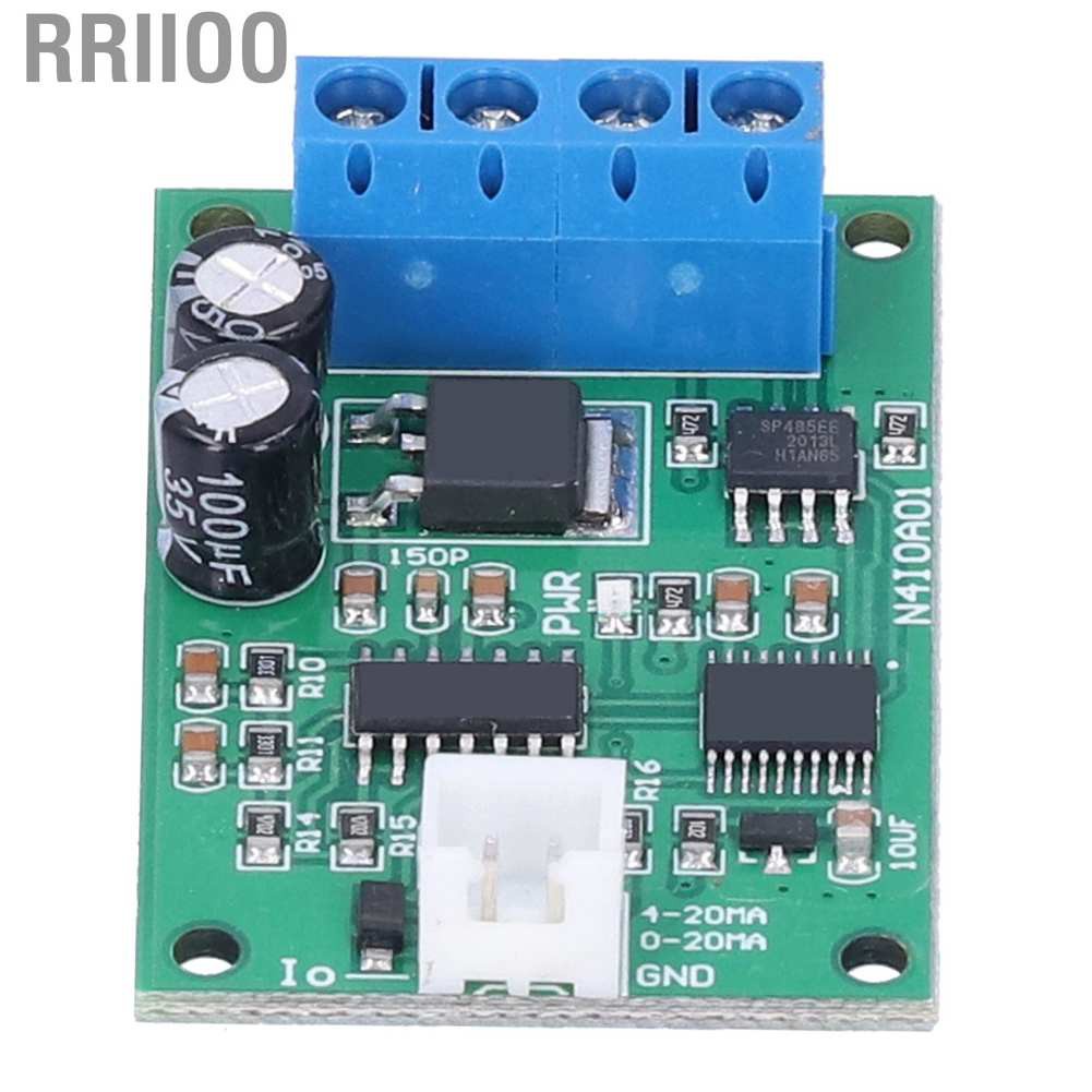 Rriioo DAC Converter Module DC 12V RS485 to 4‑20MA 0‑20MA Voltage Current Board for PLC