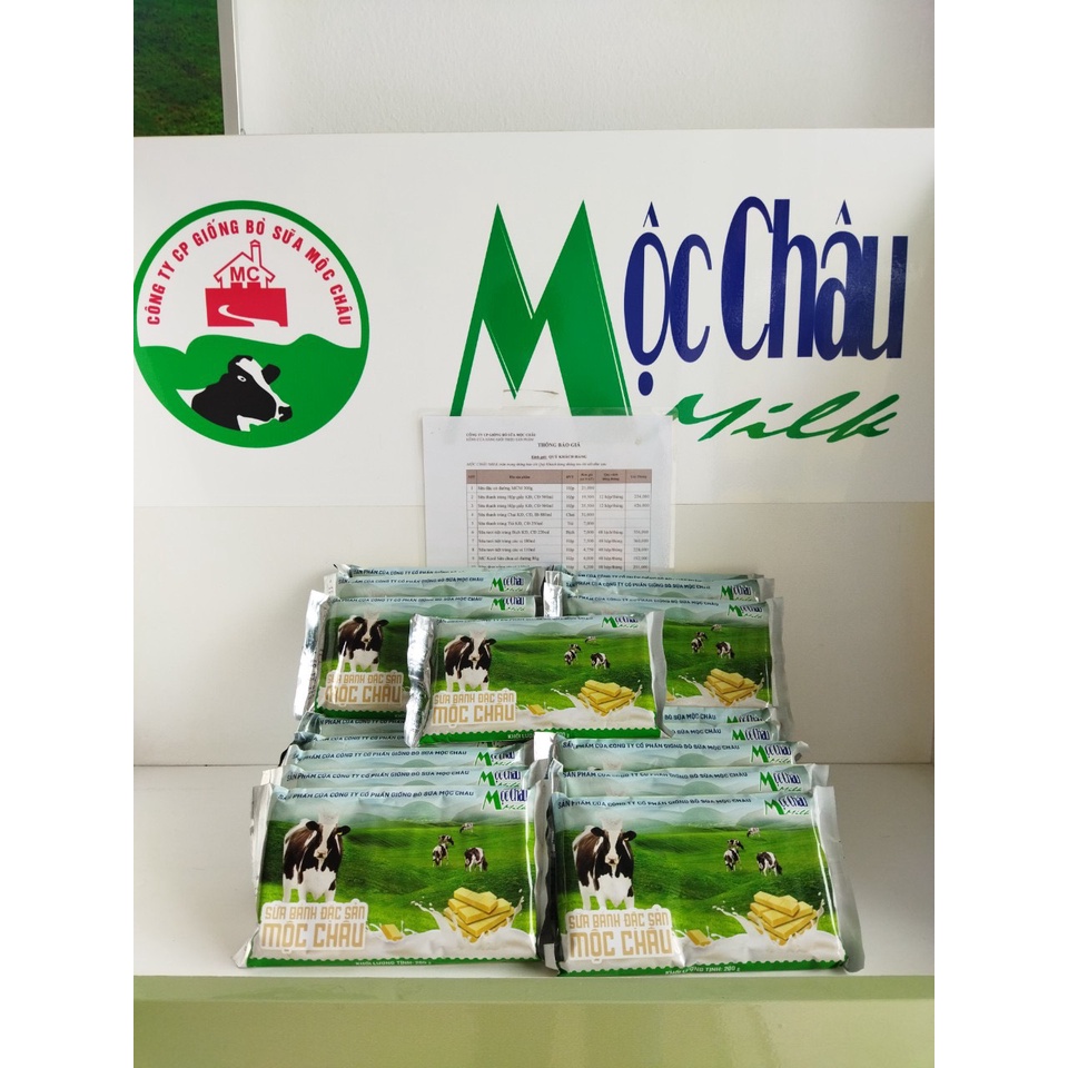 Bánh sữa Mộc Châu 200g  truyền thống, đậu đỏ, matcha, sô cô la
