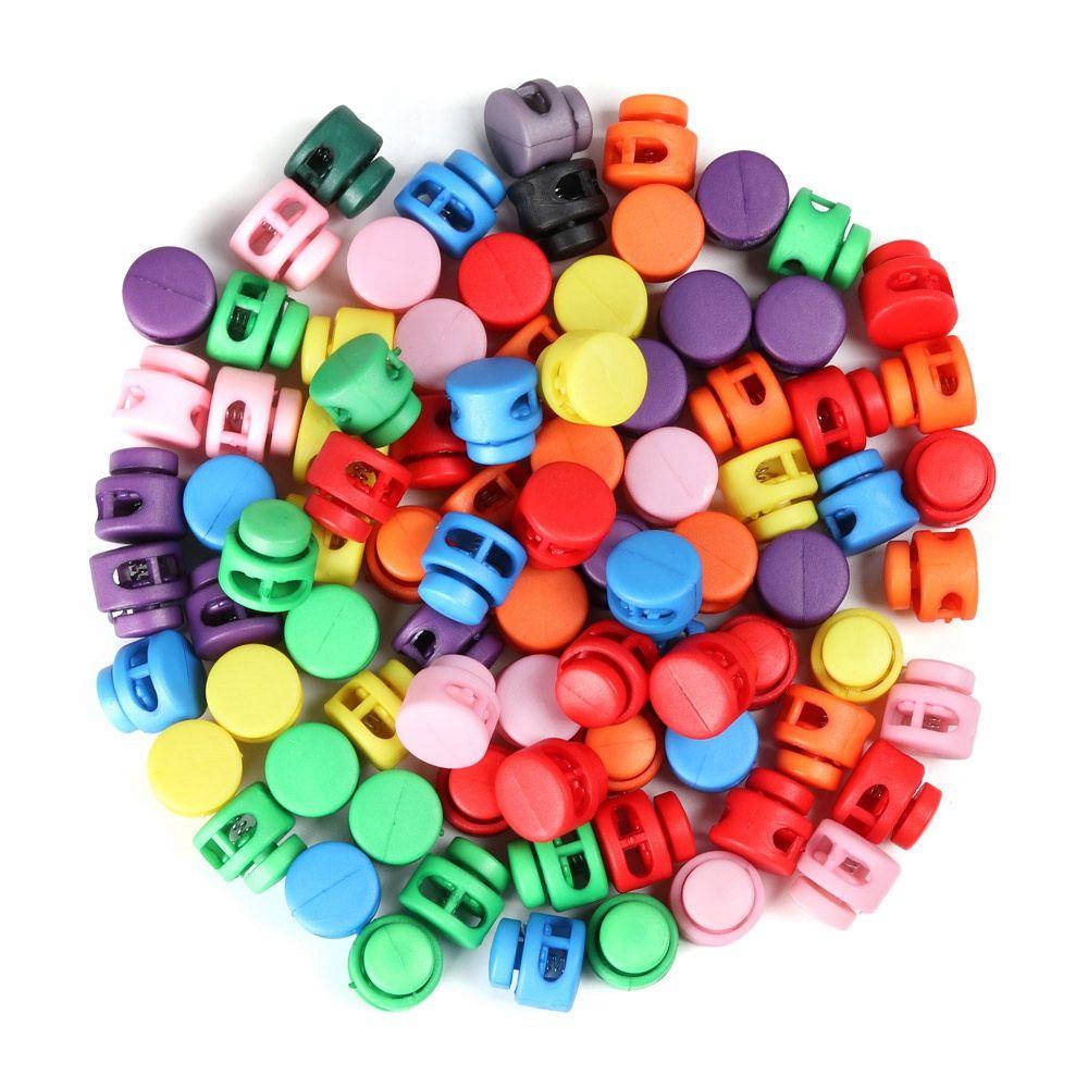 Set 20 Kẹp Nhựa Hai Lỗ 6mm Nhiều Màu Sắc