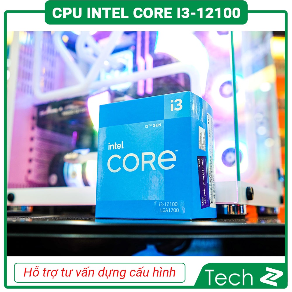 CPU Intel Core i3 12100 Box Chính Hãng Bảo Hành 3 Năm