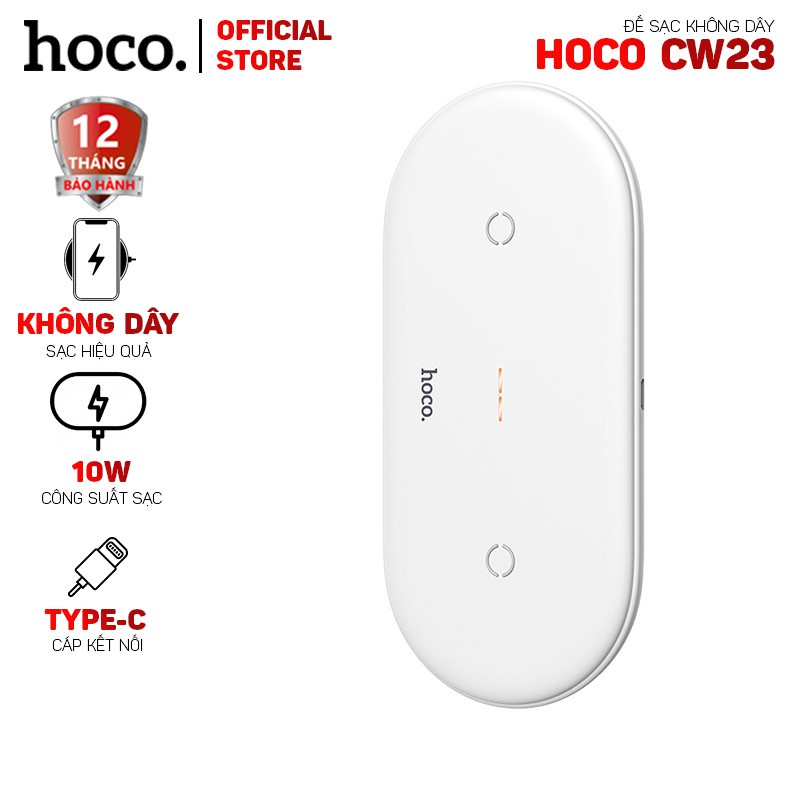 Đế sạc nhanh không dây 10w 2 in 1 CW23 - sạc nhanh không dây 10w 2 in 1 CW23
