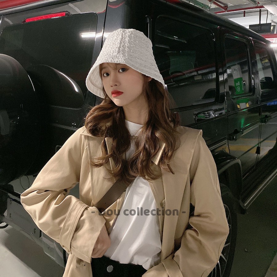 [Nowship2h] Mũ Nón Bucket Họa Tiết HOUNDSTOOTH Thời Trang Thu Đông - Mã NV027