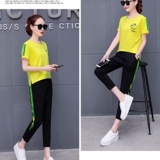 Set bộ quần dài logo thêu siêu hot