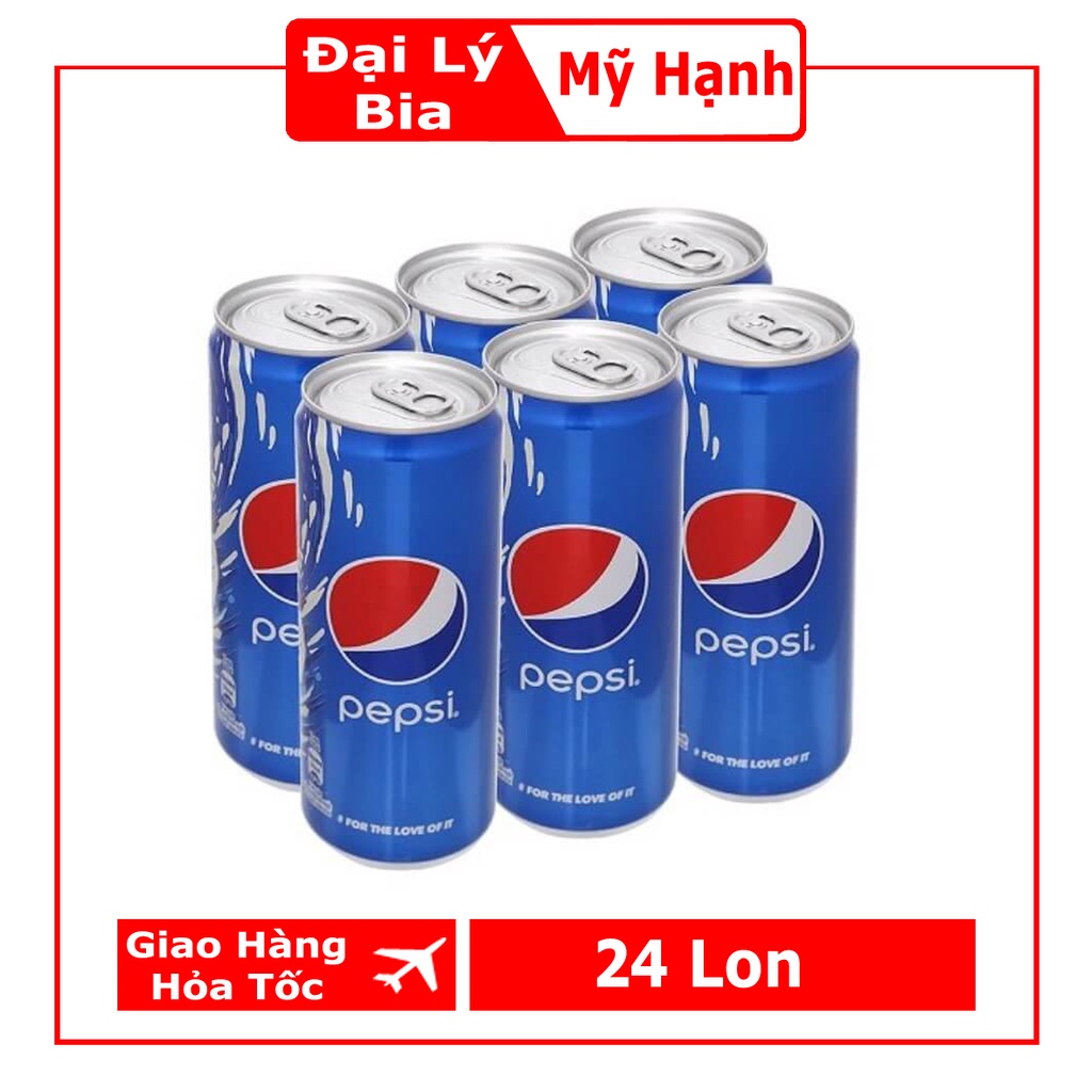 Thùng 24 Lon Nước Ngọt Có Gaz Pepsi