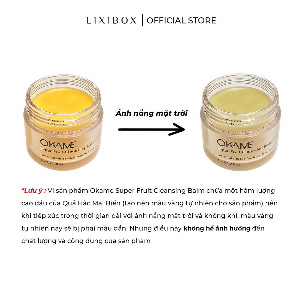 Sáp tẩy trang dễ nhũ hoá, làm sạch sâu Okame Super Fruit Cleansing Balm 7ml