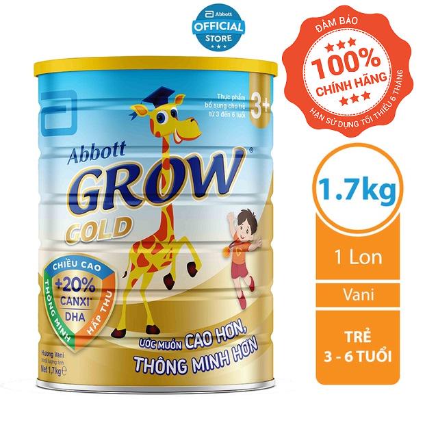 [KHÔNG MÓP] Sữa bột Abbott Grow 3+ 1700g