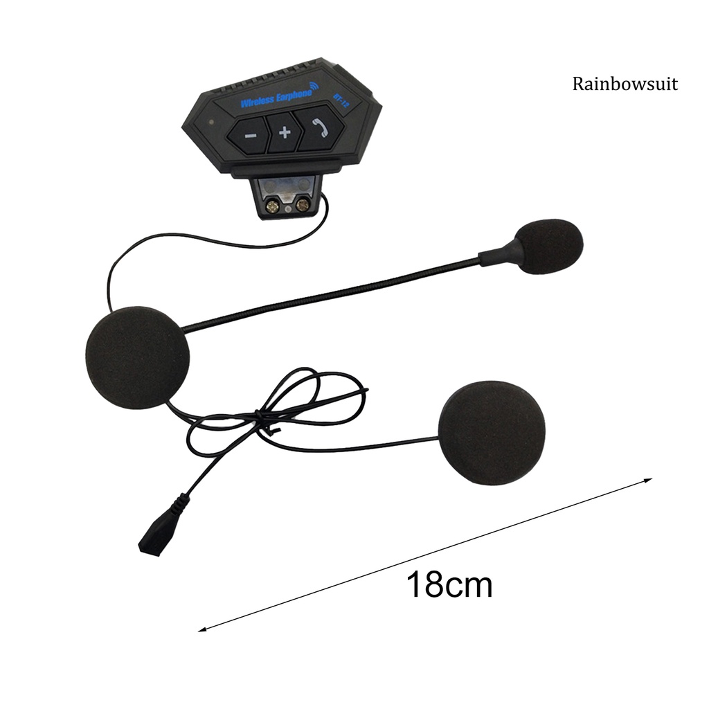 RB- BT12 Bluetooth 4.2 Noise Reduction Mini Motor Bike Interphone Headphone