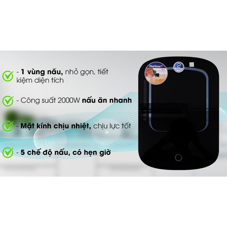 Bếp từ BlueStone ICB-6658  hàng  chính hãng
