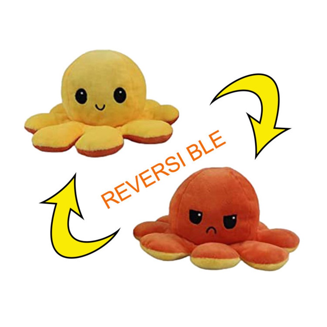 1pc Plush Octopus Doll TIKTOK TeeTurtle Reversible Double Sided Flip Octopus Stuffed Toy Dolls for Children Gifts