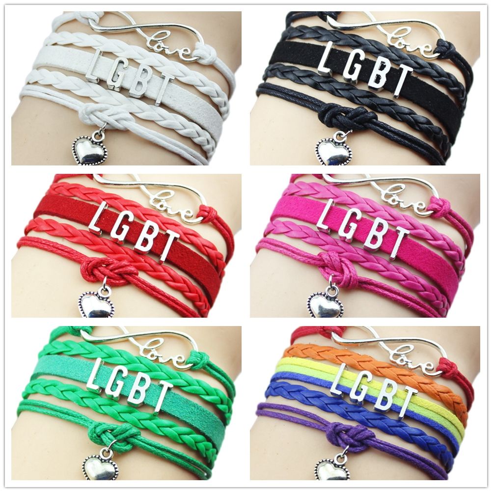 Vòng tay tình bạn nhiều màu sắc họa tiết cầu vồng Lesbian/ Lgbt