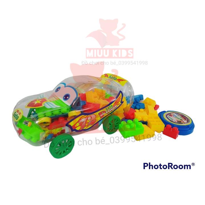 Đồ Chơi Siêu Xe SATO Đựng 48 Chi Tiết Xếp Hình Size Đại Hàng Việt Nam