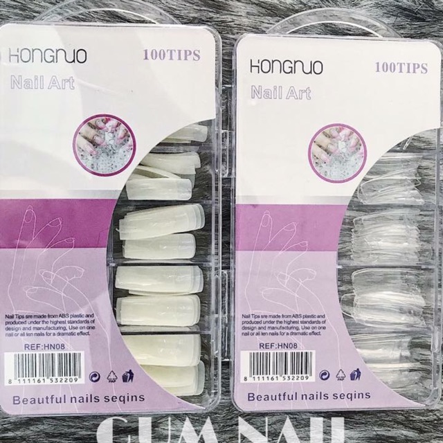 Hộp 100 móng tips dẻo, phom đẹp, mỏng