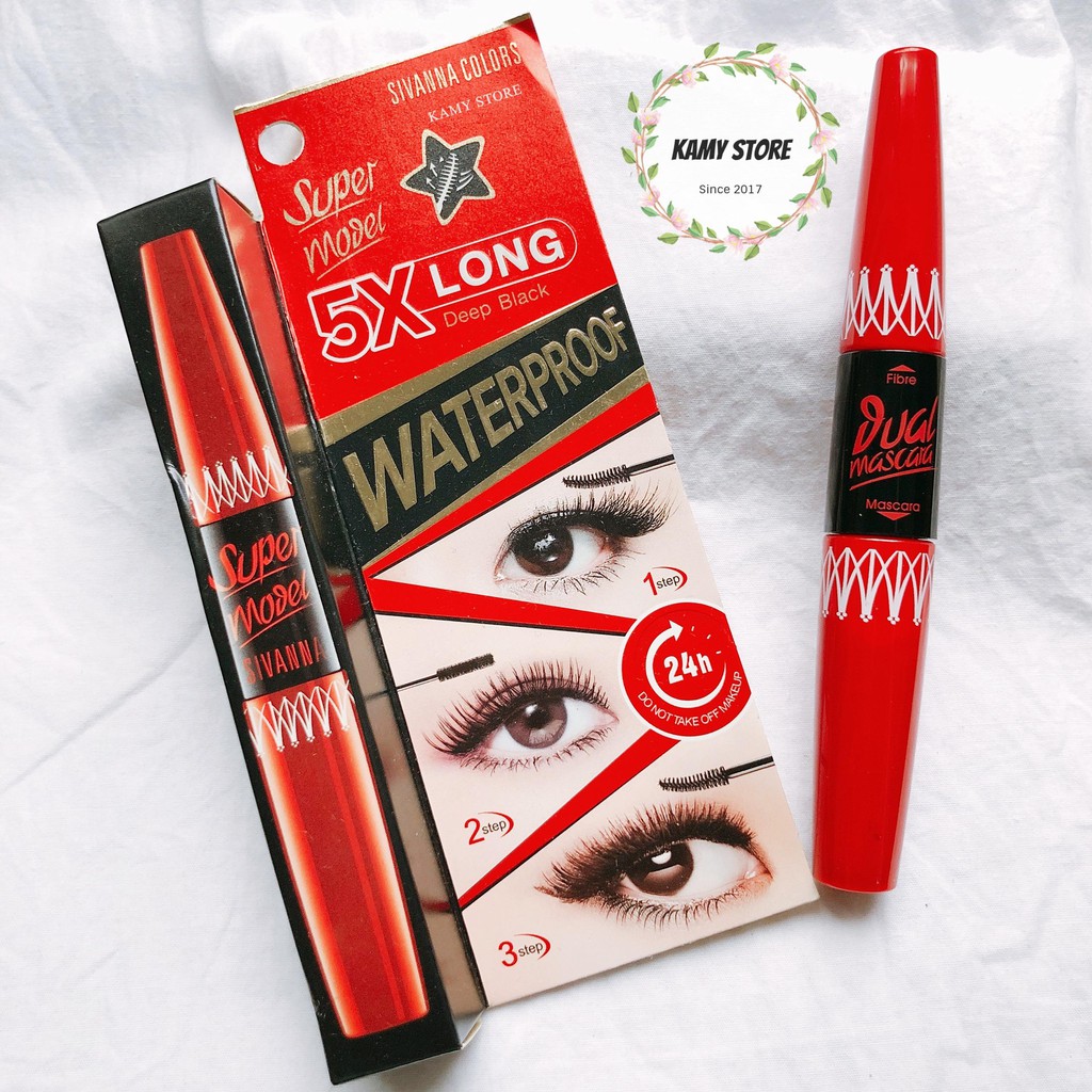 Mascara Hai Đầu Sivanna Super Model 5X Long