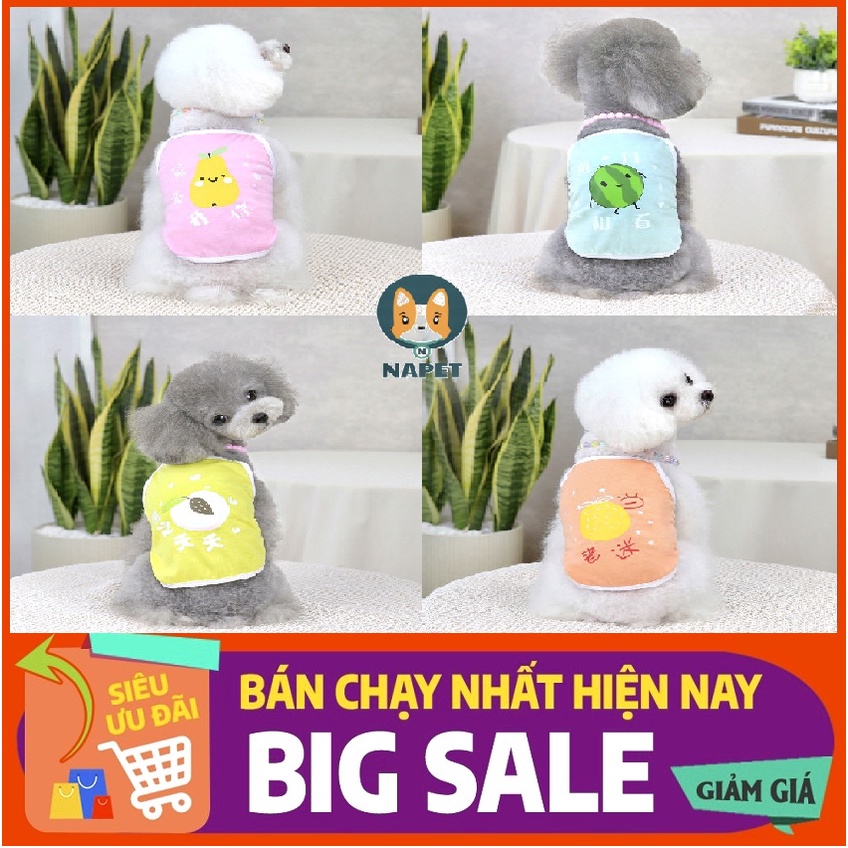Quần áo thú cưng - Áo cho chó mùa xuân 3 lỗ hình trái cây vui nhộn siêu kute tạo sự thoải mái cho bé cún