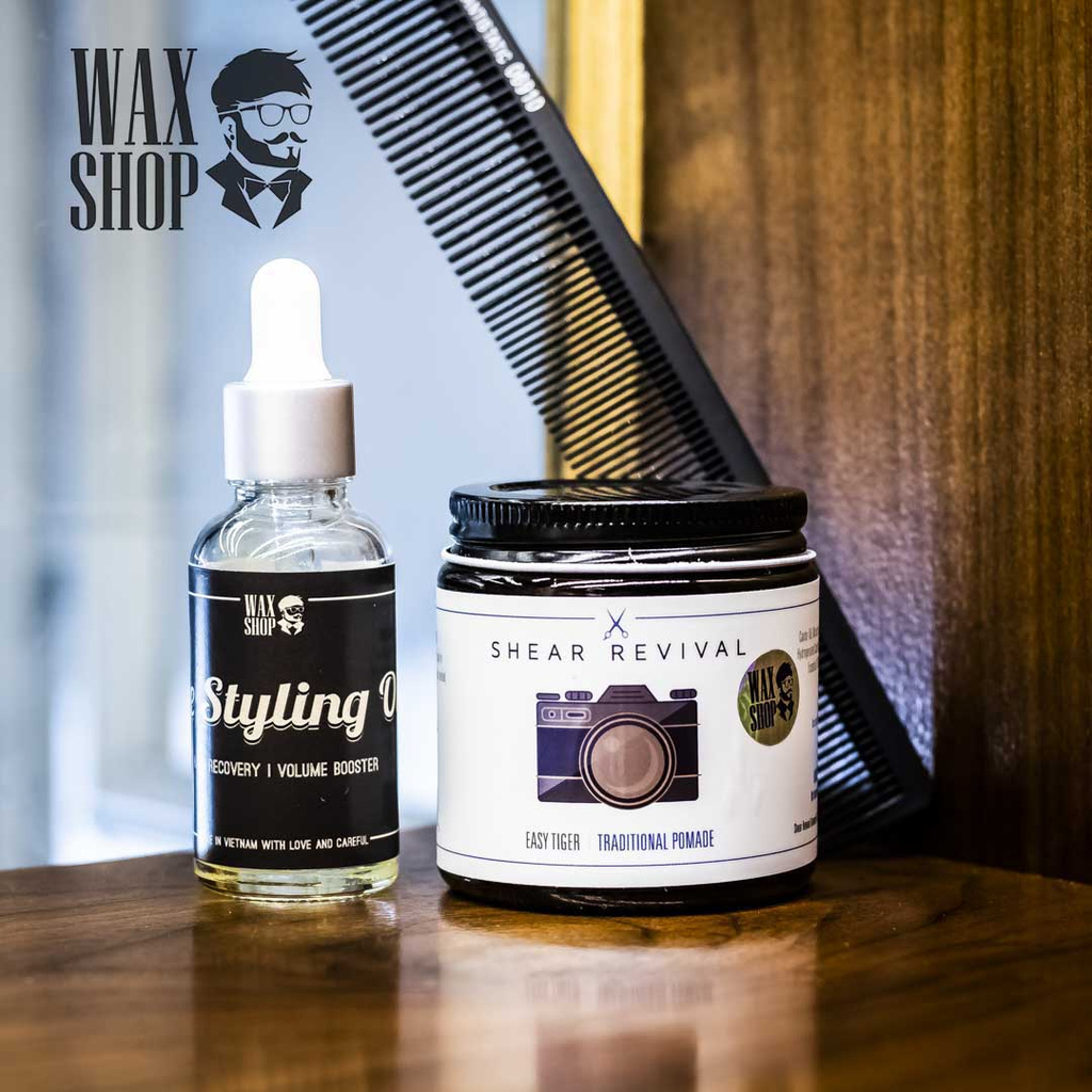 Sáp Vuốt Tóc Easy Tiger Traditonal Pomade ⚡[Chính Hãng]⚡ Siêu Giữ Nếp tới 24 Tiếng, Tặng Kèm Pre-Styling Oil và Lược Sấy