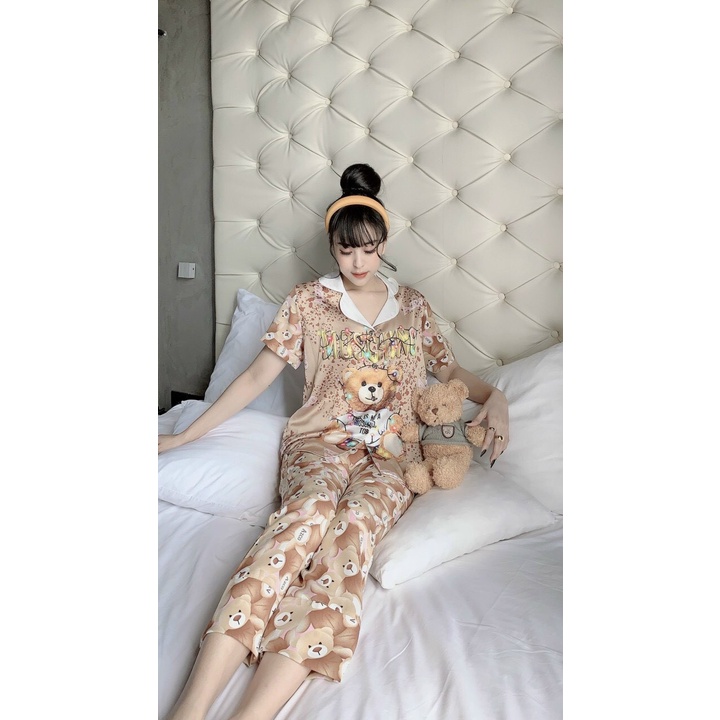 Đồ Bộ Nữ Pijama ❤️❤️ Đồ Bộ Mặc Nhà Quần Dài Lụa Satin Mềm Mịn MOMOSA Shop