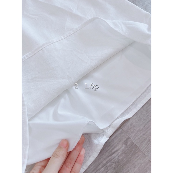 VÁY TRẮNG KHOÉT EO