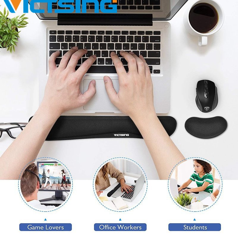 VICTSING Miếng Đệm Cổ Tay Chống Trượt Cho Bàn Phím Và Chuột Máy Tính 40cm | BigBuy360 - bigbuy360.vn