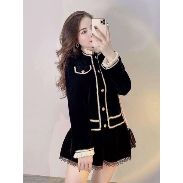 Áo nhung viền bigsize 60kg - 105kg